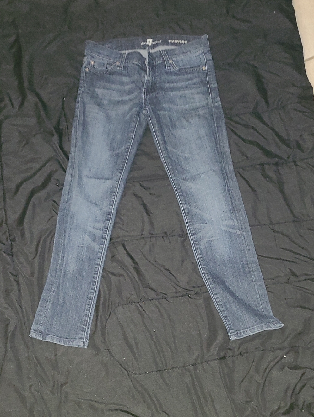 7 For All mankind Dark Blue Women's Slim Straight Jeans